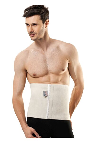 Şalcı Korse Beige Extra Sanitary Velcro Wool Waist Corset