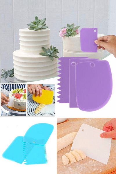 Kazanabil Set of 3 Cake and Sugar Dough Shaping Spatulas