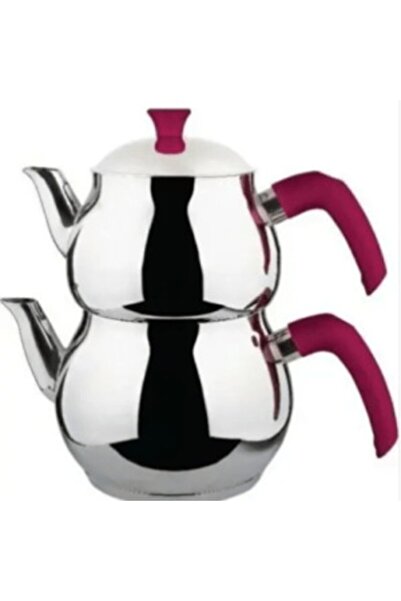 Lines Aile Boy Dekorlu Paslanmaz Çelik Çaydanlık