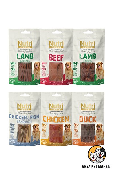 Nutri Canin Tahılsız Köpek Ödülü 80g 6'lı Karışık Paket