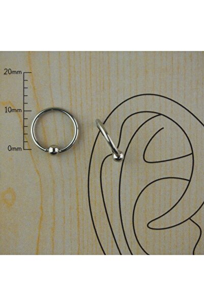 TAKIDAN Gümüş Cerrahi Çelik Tam Halka Kıkırdak Tragus Piercing 10 Mm