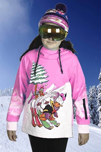 Tıklaalbeni 1. Kalite Su Geçirmez Pembe Unisex Kız Çocuk Snowboard Ve Kayak M...