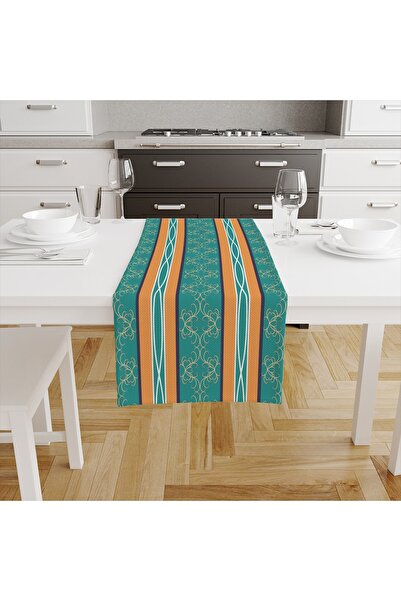 Talia Home Πορτοκαλί μοντέρνο ριγέ Runner Tlar-040