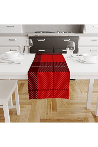 Talia Home Covoraș roșu cu imprimeu în carouri Tlar-173