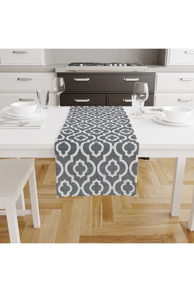 Talia Home Covoraș de coridor cu model alb gri Tlar-157