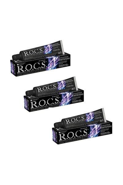 R.O.C.S. Rocs Sensation Whitening Whitening Brightening Toothpaste 60ml (3 Pieces)