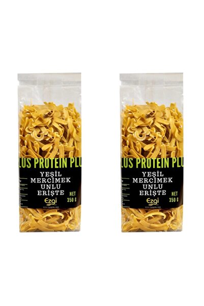 Ezgi Vegan Yeşil Mercimek Unlu Çubuk Erişte 350 G X 2'li Set