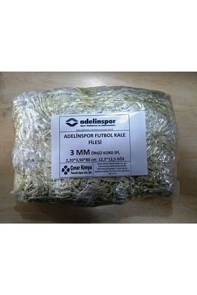 adelinspor Football Goal Net 3 Mm Cord Lanyard 3.50*2.20*0.8 M