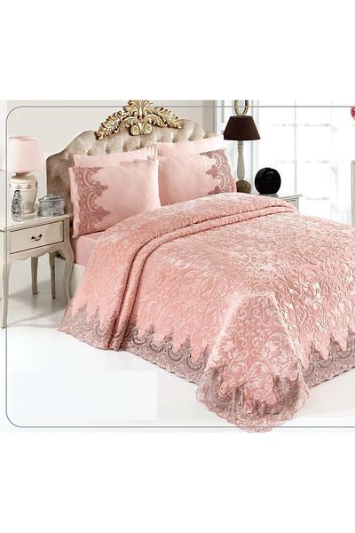 polo life Powder Lace 6 Piece Double Blanket Set