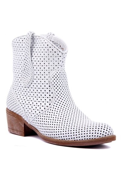 SailLakers - Λευκές γυναικείες καλοκαιρινές μπότες χωρίς φερμουάρ 105-2596-VENUS