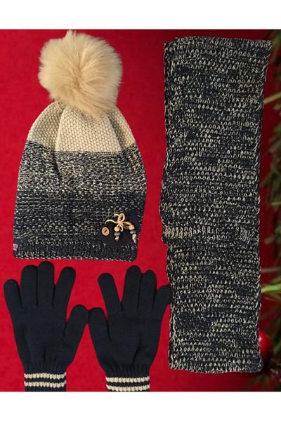Kitti Tricotaj Fete Eșarfă Beanie Mănuși Set