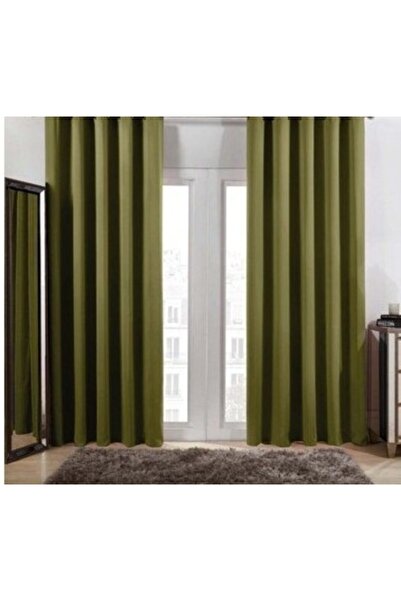 Taç Blackout Karartma Perde Pilesiz Haki Yeşil
