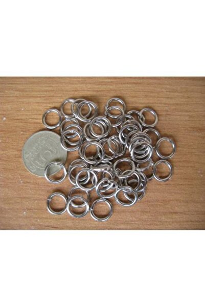 Dibati Accessories 1000 Adet Küçük Metal Gümüş Renk Takı Halkası Malzemesi Küpe Kolye Klipsi Kancası 8mm
