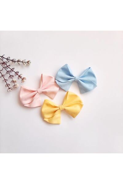 NEW BOWS BANDS مجموعة إبزيم على شكل فيونكة للفتيات والرضع مكونة من 3 قطع