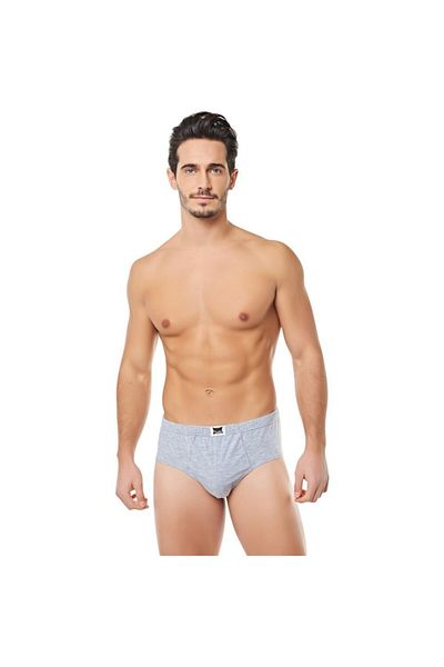 Tutku Мъжки сиви бикини Kom Slip, комплект от 3