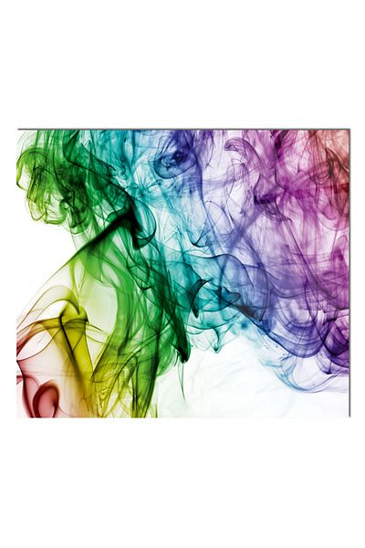 PaulPi 60x52 Cm Colored Smoke - Glass Stove and Built-in Back Protector