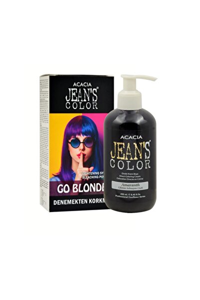 Acacia Jean's Color Eflatun Solmayan Çiçek 250ml. Amaranth + Jean's Color Saç...