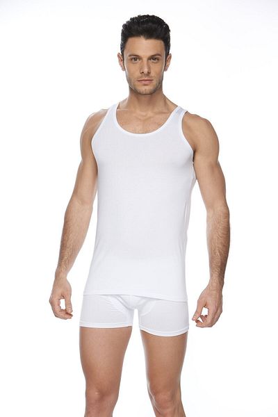 Dagi 6 Pieces White Undershirt Original Boxed 100% Cotton Men's Undershirt