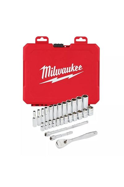Milwaukee T 4932464943   - 1⁄4” 28 Heavy Duty Ratchet Socket Set