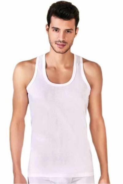 Seher Tricou alb din bumbac pentru bărbați, pachet de 7