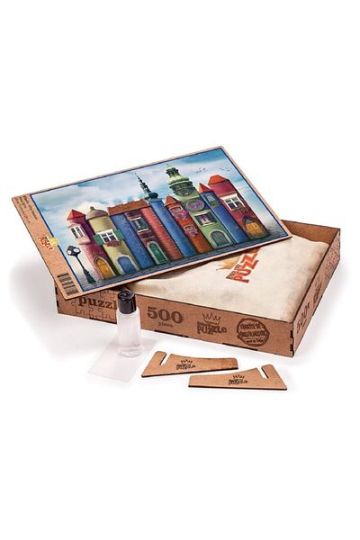 King Of Puzzle Wooden Puzzle Book Town Wooden 1000 Piece Puzzle