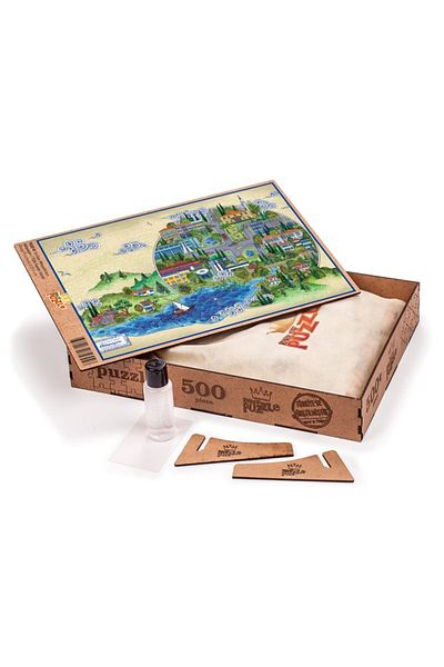 King Of Puzzle Türkiye Miniatures - Adapazarı - Nasuhi Hasan Çolpan Wooden Puzzle 500 Pieces