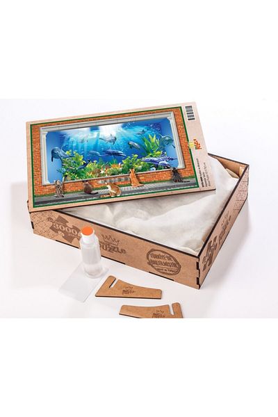 King Of Puzzle Cats And Aquarium Wooden Puzzle 3000 Pieces