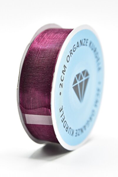 E Elmas Mürdüm Organze Kurdele (2cm-20m)