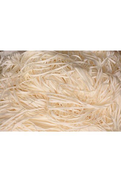 AKÇA TEKSTİL Rope Model Cream Color Rope Curtain with Buttoned Rope Curtain in 2 Mm Strips