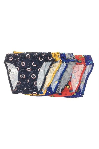 Momslab Set de 6 slip cu modele colorate pentru băiat