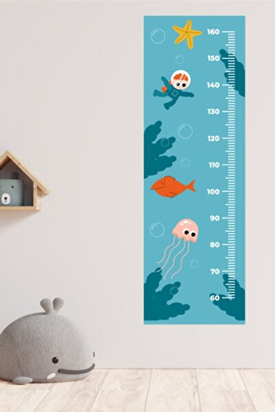 Echo Home ملصق حائط لقياس الارتفاع تحت البحر لغرفة الأطفال