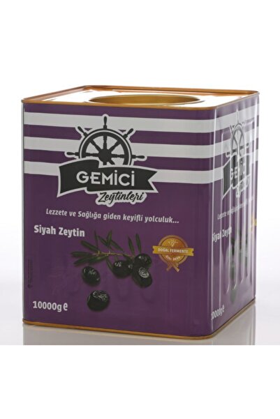 Gemici Zeytin Mega Yağlı Sele Siyah Zeytin (10 Kg)