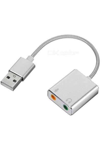 Coverzone 2in1 Usb Den Mikrofon Ve Kulaklık Çevirici 7.1 Dönüştürücü