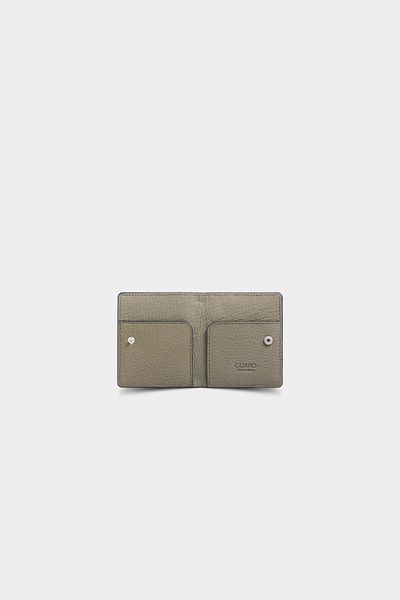 GUARD Khaki Green Leather Card Holder - Patched Design
