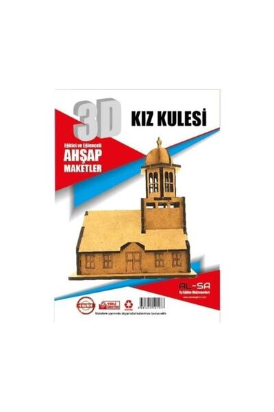 Genel Markalar 3d Ahşap Maket Kız Kulesi Eğlenceli Eğitici Puzzle Oyuncak