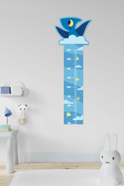 Echo Home ملصق قياس الارتفاع مع شكل ديناصور لطيف