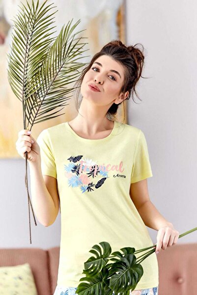 Arnetta Tropical Yellow Women's Pajama Set