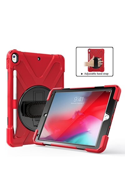 Ally Mobile Ipad Pro 10.5 Air10.5 2019 Kalem Yerli Standlı Zırh Kılıf Kırmızı