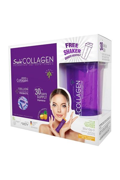 Suda Collagen بروبيوتيك بينابل كولاجين مائي - 30 كيس (نكهة الأناناس)