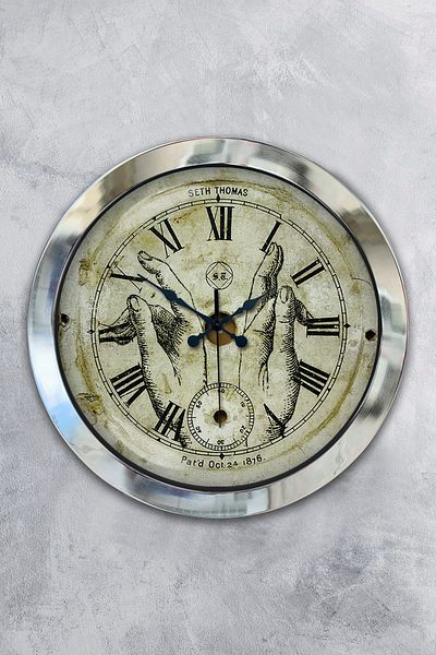 Kasva Concept Gift 36 Cm Chrome Metal London Wall Clock