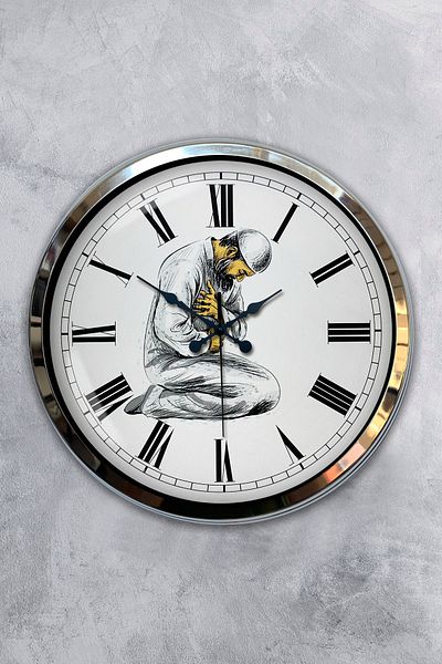 Kasva Concept Δώρο 40 εκ. Χρώμιο Μεταλλικό Ρολόι τοίχου άγιας
