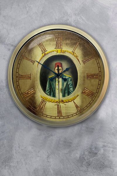 Dream Gift ساعة حائط عبد الحميد هان معدنية عتيقة مقاس 40 سم