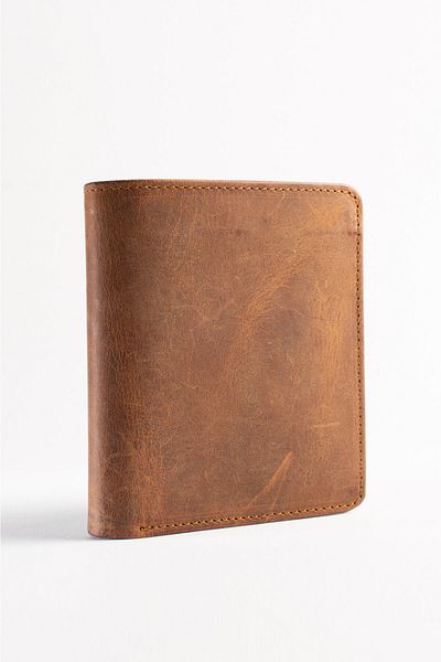 DK LEATHER Мъжки портфейл Hannover с функционален картодържател, класически, от естествена кожа - подаръчен - лудо кафяв