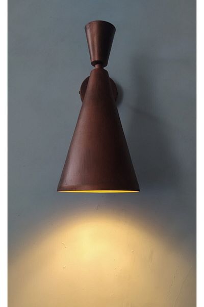 demet habek mylights Brown Copper Wall Lamp