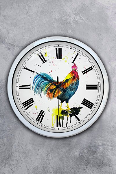 Platin Saat هدية ساعة حائط معدنية بيضاء مقاس 40 سم