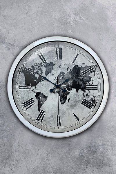 Kasva Concept Ceas de perete din metal alb de 40 cm