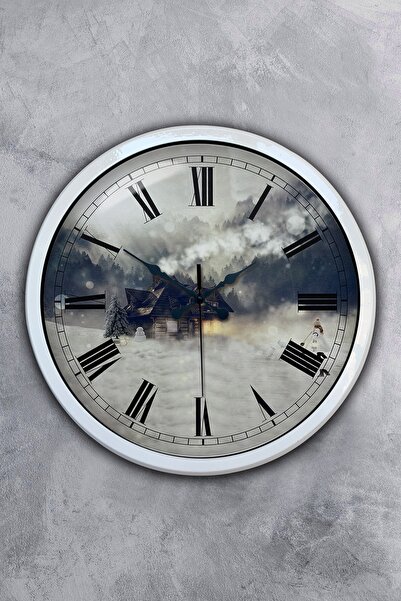 Platin Saat هدية ساعة حائط ديار معدنية بيضاء مقاس 40 سم