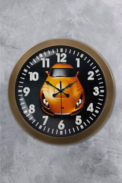 Kasva Concept Gift 36 cm Antique Metal Auto Gallery Wall Clock