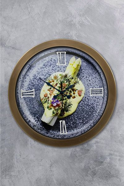 Kasva Concept Gift 36 cm Antique Metal Kitchen Wall Clock