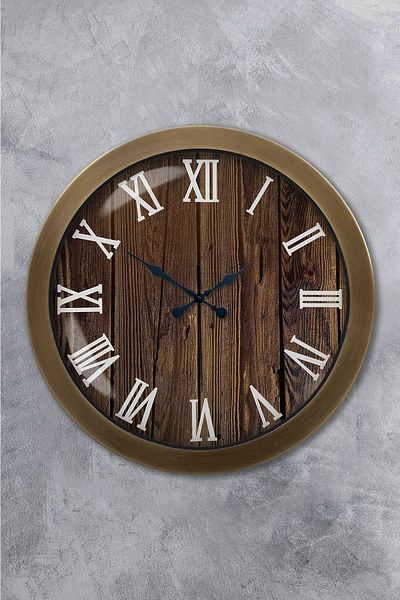 Kasva Concept Cadou 36 Ceas de perete din lemn din metal antic